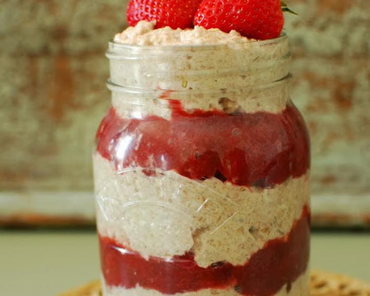 Rhubarb and Strawberry Overnight Oats