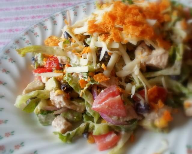 A Lighter Chicken Taco Salad