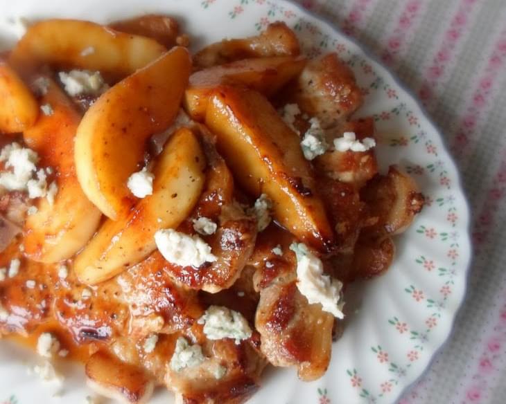 Pork Chops with Pears and Blue Cheese