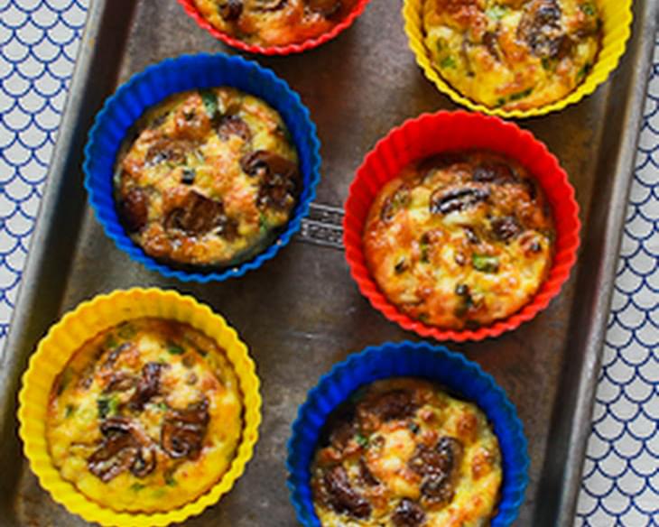 Baked Mini-Frittata Recipe with Mushrooms, Cottage Cheese, and Feta (Phase One, Low-Carb, Gluten-Free)