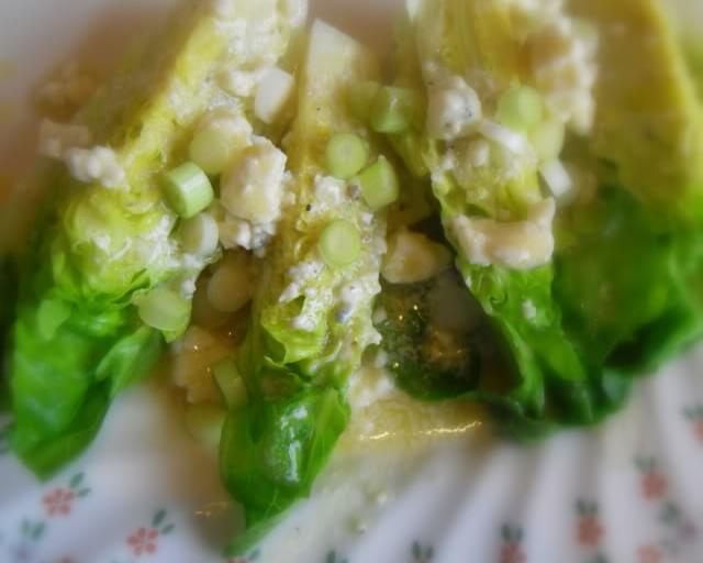Baby Gems with a Blue Cheese Vinaigrette