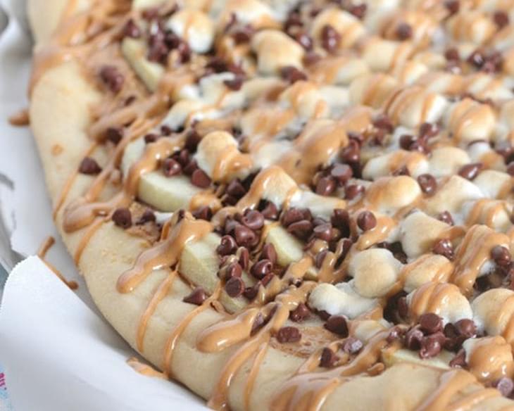 Apple Peanut Butter S'mores Pizza