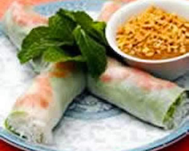 Asian Fresh Pork and Shrimp Spring Rolls