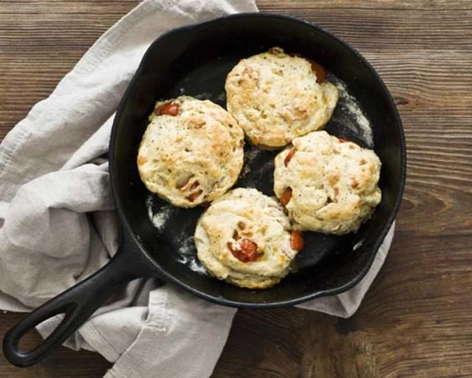 Tomato, Cheddar, And Bacon Biscuits