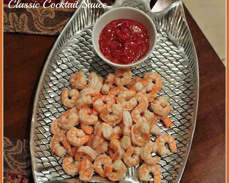 Easy Steeped Shrimp with Classic Cocktail Sauce