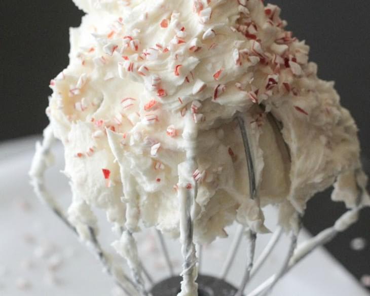 Peppermint Candy Cane Crunch Buttercream Frosting