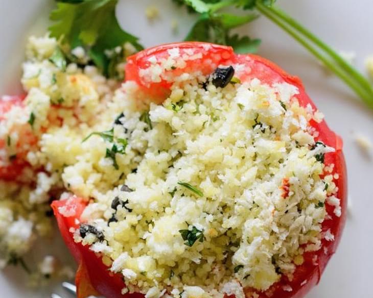 Herbed Couscous & Goat Cheese Stuffed Tomatoes