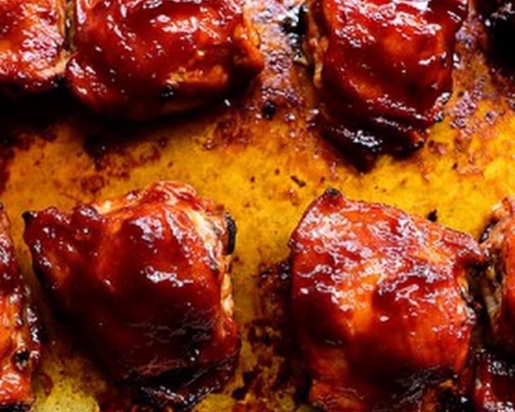 Oven Roasted BBQ Chicken Thighs