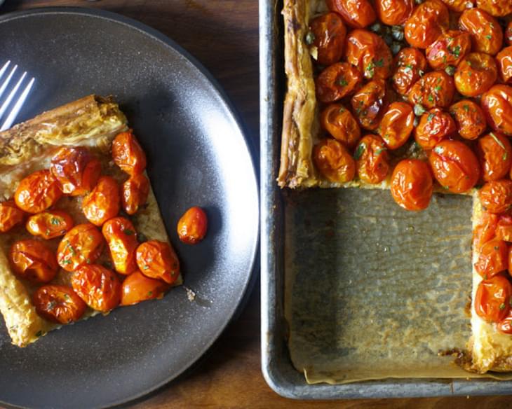 Herbed Tomato and Roasted Garlic Tart