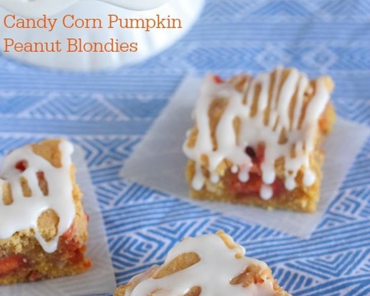 Candy Corn Pumpkin Peanut Blondies