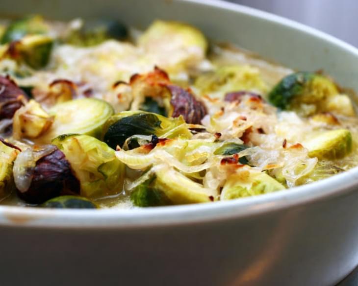 Brussels Sprouts and Chestnuts in Brown Butter Sauce