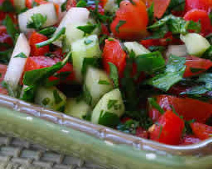 Recipe for Middle Eastern Tomato Salad (Salad Shirazi)