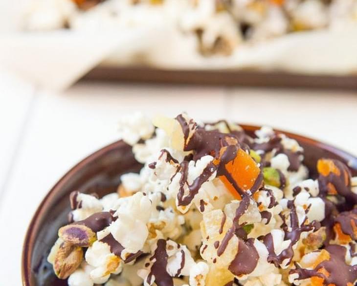 Chocolate & Pistachio Popcorn Trail Mix