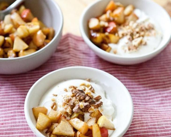 Whipped Yogurt with Apples and Walnuts