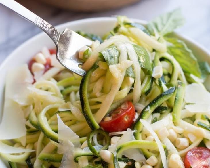 Zucchini Noodles with Tomatoes and Corn