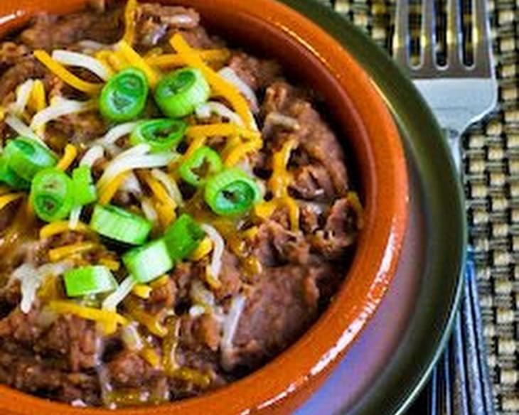 Pressure Cooker Refried Beans with Onion, Garlic, and Chiles
