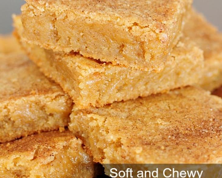 Soft and Chewy Snickerdoodle Bars
