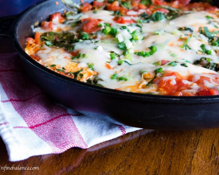 Skillet Eggs with Spinach and Tomatoes