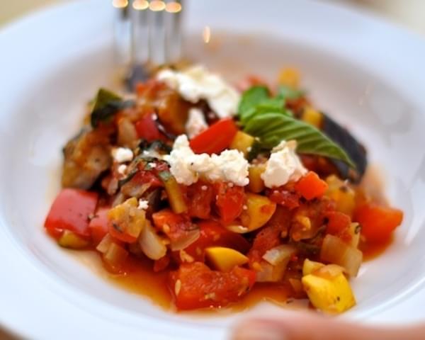 Perfect Ratatouille with Goat Cheese & Basil
