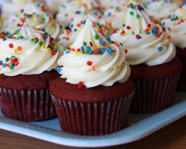 Red Velvet Birthday Cupcakes