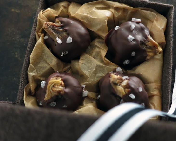 Chocolate Dipped Figs with Sea Salt