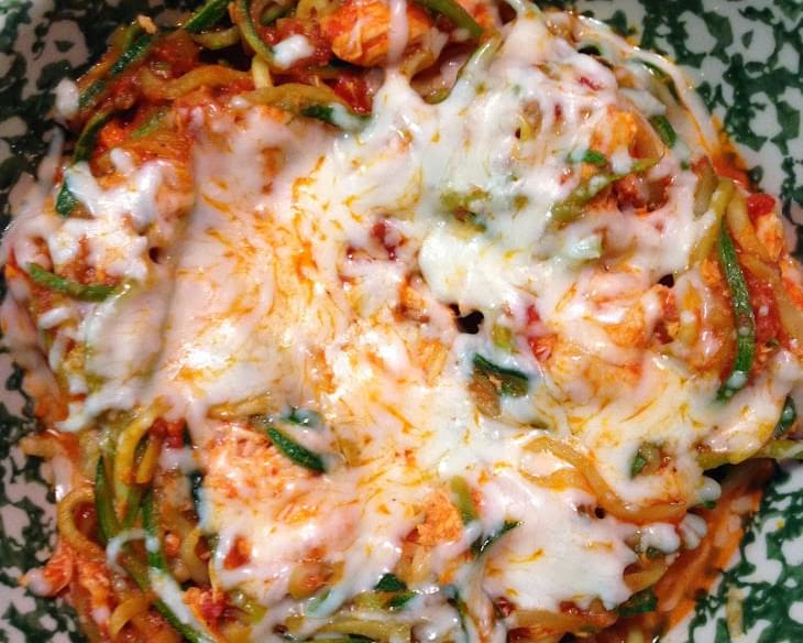 Zucchini Spaghetti & Chicken Parmesan