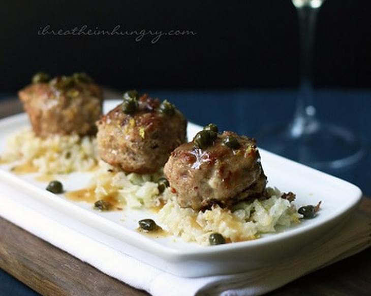 Chicken Piccata Meatballs - Low Carb and Gluten Free