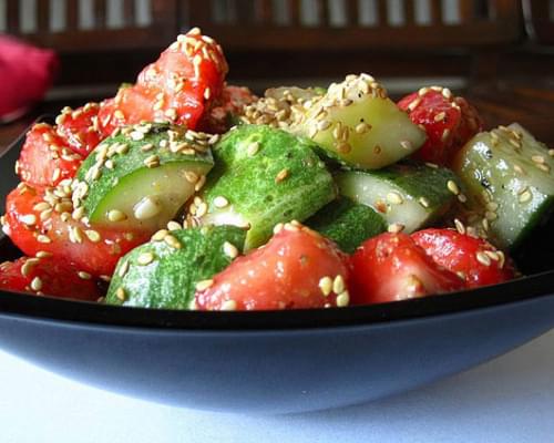 Cucumber Strawberry Salad recipe - 41 calories