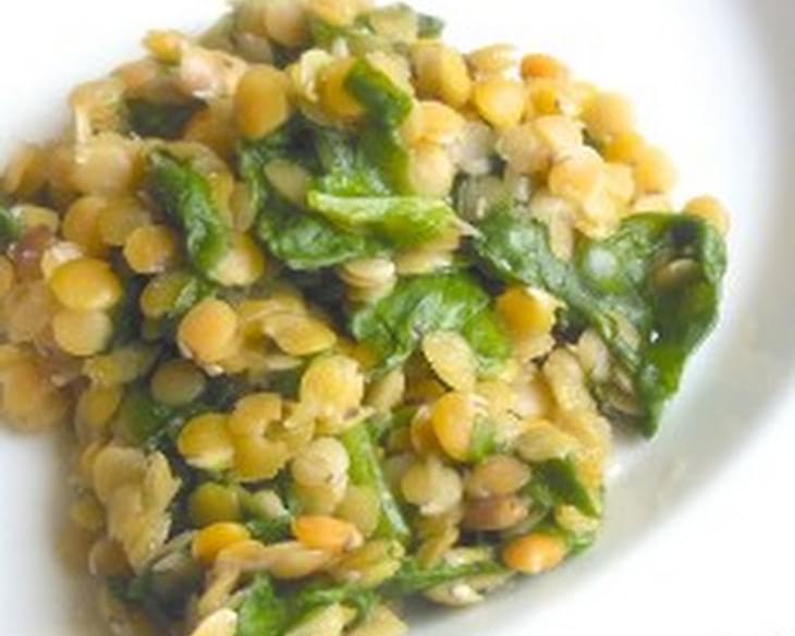 Red Lentils and Spinach