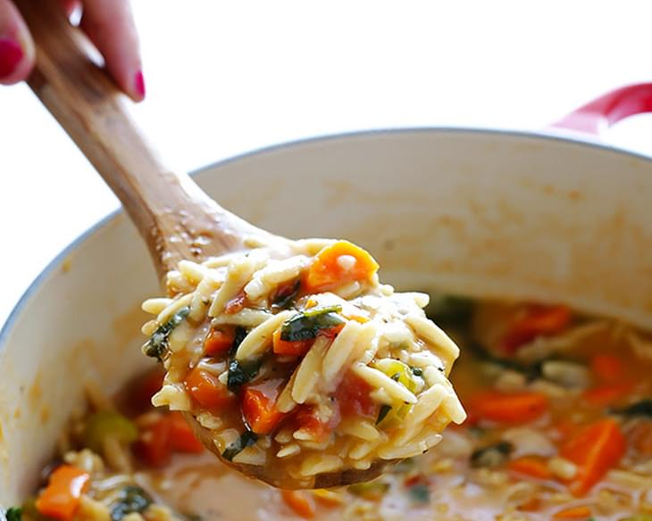 Italian Orzo Spinach Soup