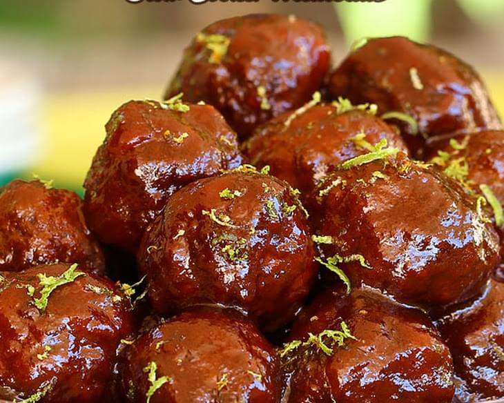 Sriracha Honey Slow Cooker Meatballs