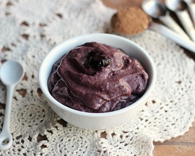 Blueberry Choco-Coconut Breakfast Pudding (Vegan, Paleo)