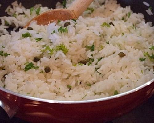 Lemon Rice with Capers and Parsley