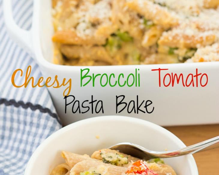Cheesy Broccoli Tomato Pasta Bake