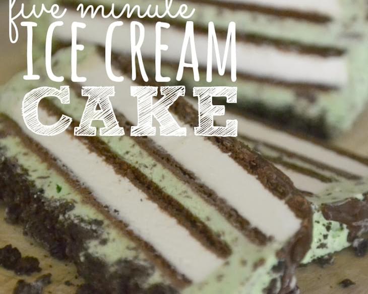 5 Minute Ice Cream Cake