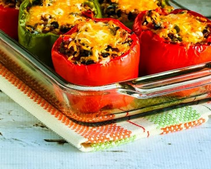 Southwestern Stuffed Peppers with Black Beans and Green Chiles
