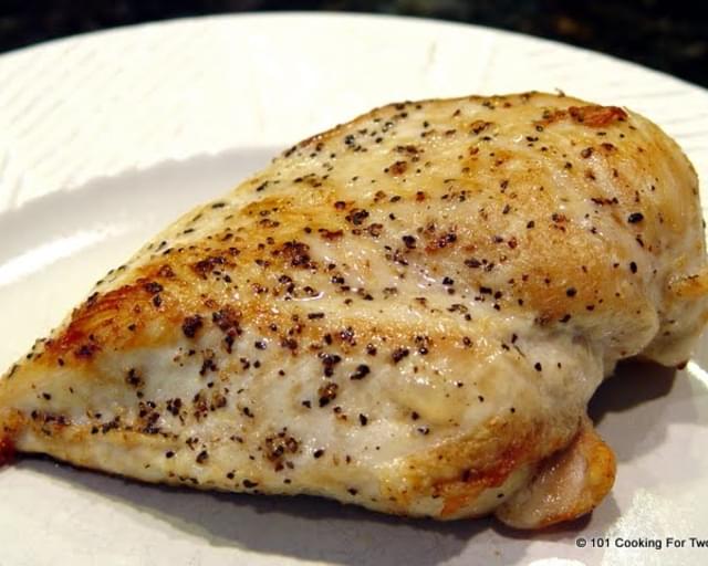 Pan Seared Oven Roasted Skinless Boneless Chicken Breast