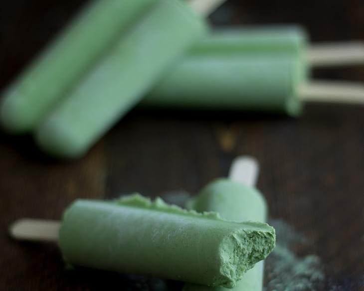 Green Tea Coconut Popsicles