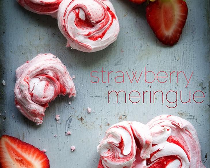 Strawberry Meringue Cookies