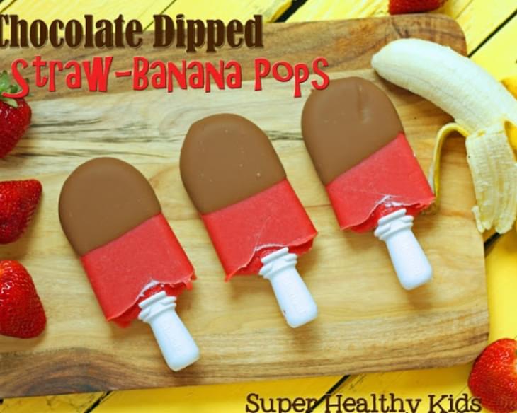 Chocolate Dipped Straw-Banana Pops