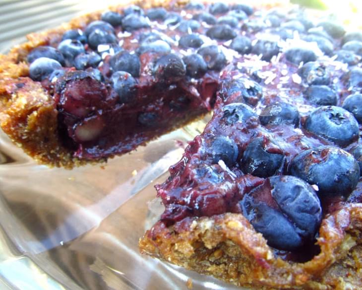 Best Raw Blueberry Pie Recipe (Low fat raw vegan)