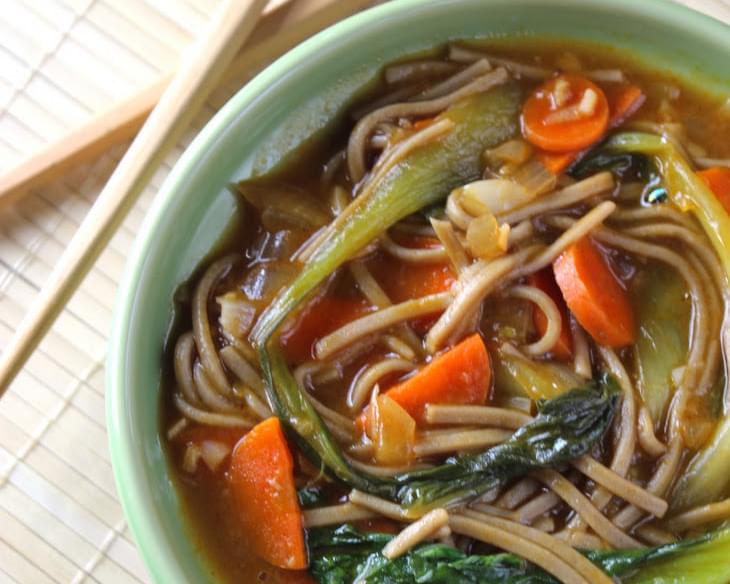 Healthy Asian Soba Noodle Soup