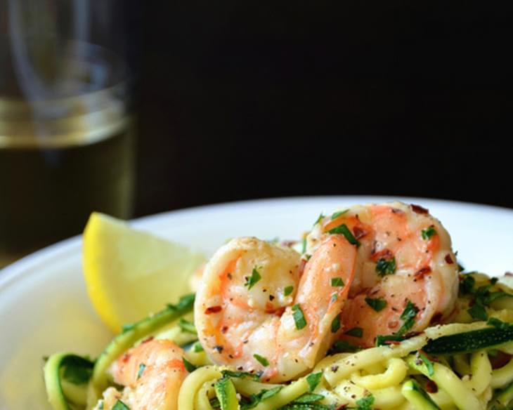 Skinny Shrimp Scampi with Zucchini Noodles