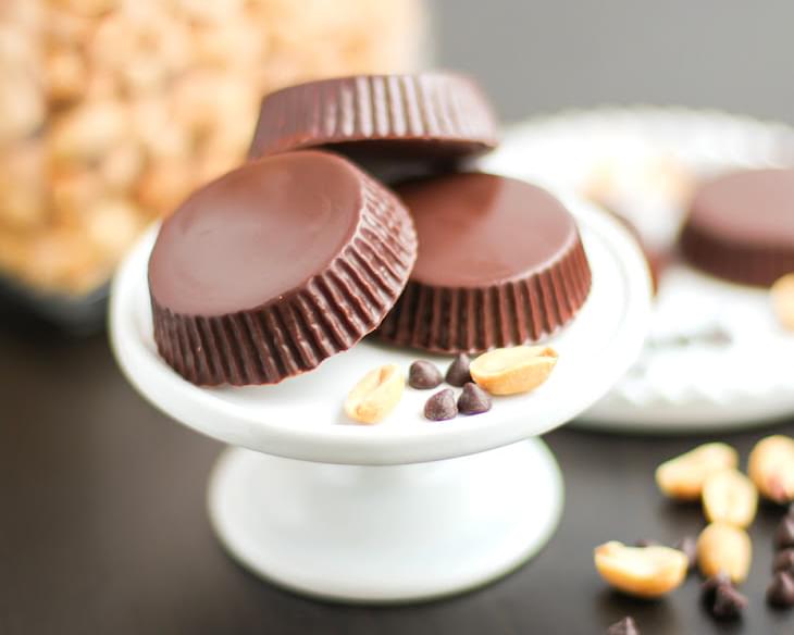 Healthy Homemade Peanut Butter Cups (sugar free, low carb, gluten free)