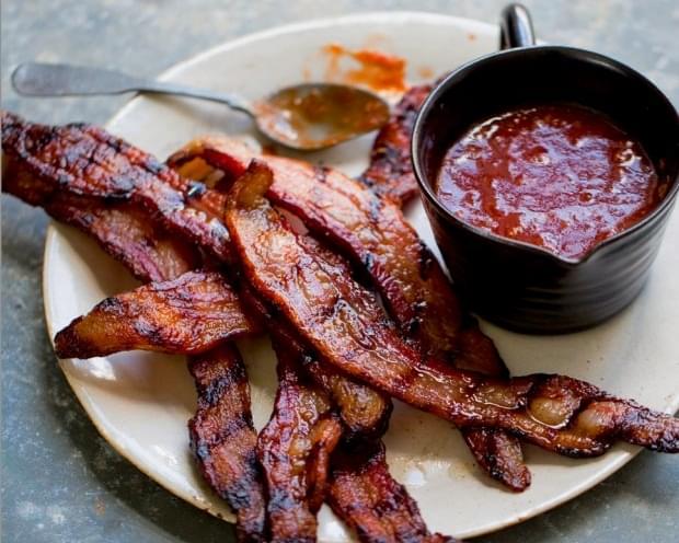 Grilled Bacon With Steak Sauce