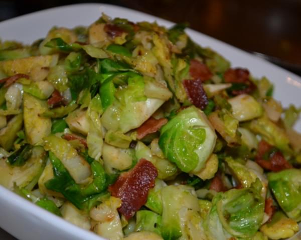 Brown Sugar Brussels Sprouts with Bacon