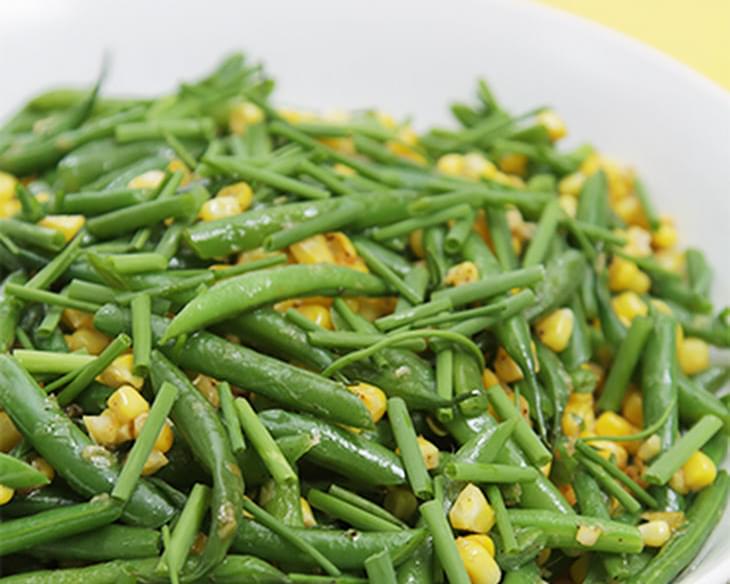 Sauteed Haricots Verts with Fresh Corn and Chives