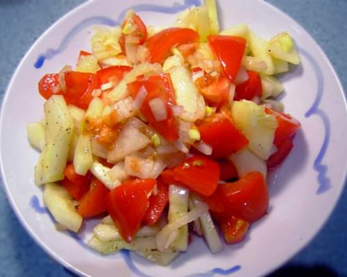 Indian Kachumbar Vegetable Salad recipe - 56 calories
