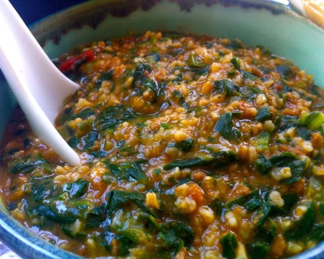 Savory Spinach Oats