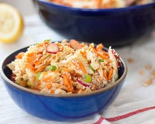 Peanut, Carrot, and Cabbage Slaw